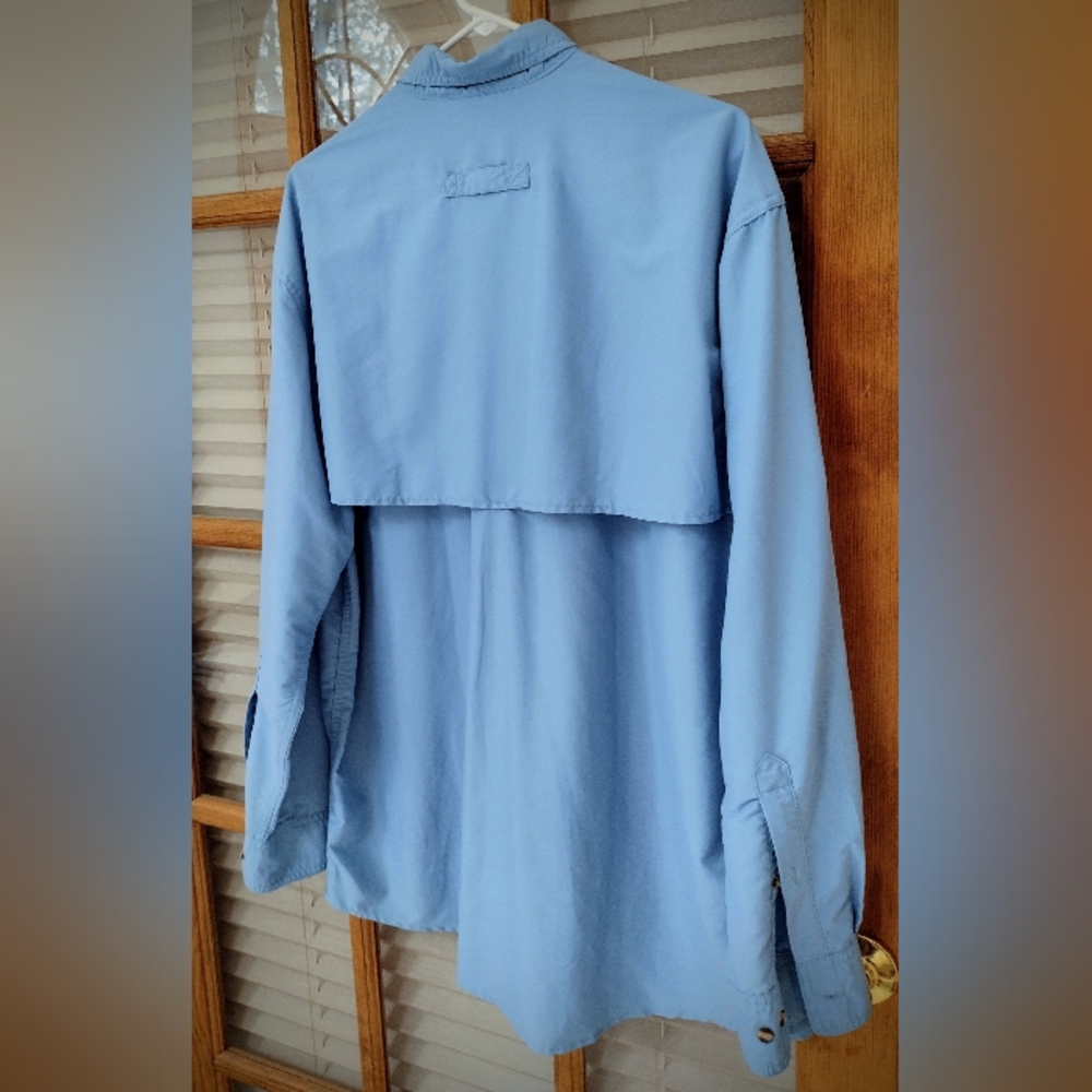 L.L. Bean M's Large Blue Tropicwear LS Sun Shirt Old Version Pre-2020, Brand New - Picture 8 of 12